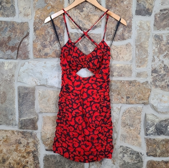 MICHAEL Costello X Revolve S SMALL Afton Leopard Cheetah Mini Dress - Picture 4 of 9